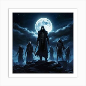 The Rising Undead In The Full Moon (24) Art Print