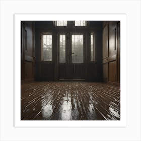 Wet Floor Stock Videos & Royalty-Free Footage Art Print