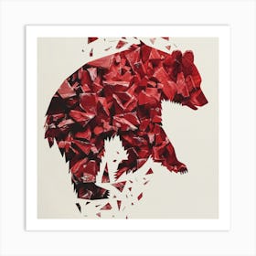 Red Bear Art Print