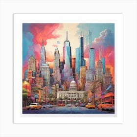 New York City Skyline 1 Art Print