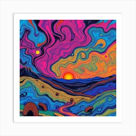 Psychedelic Painting 3 Art Print