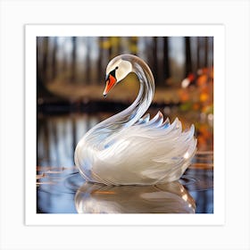 Glass Swan Art Print