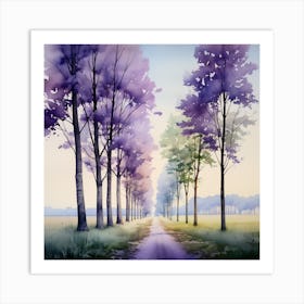 Purple Trees Art Print