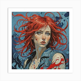 Red Haired Girl 1 Art Print