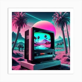 Retro Tv Art Print