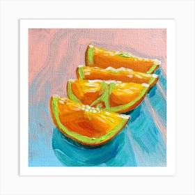 Orange Slices Square Art Print