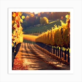 Autumn Vineyards Art Print