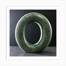 Green Marble O Art Print