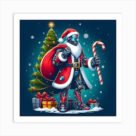 Robot Santa Art Print