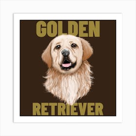 Golden Retriever - Illustrated Design Maker For Dog Enthusiasts dog, puppy, cute, dogs, puppies Art Print