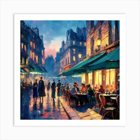 Paris At Night 2 Art Print