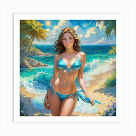 Girl In A Bikini 3 Art Print