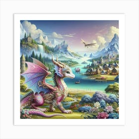 Dragon In The Sky 2 Art Print