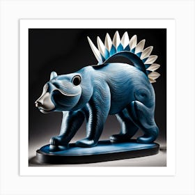 Blue Bear 2 Art Print