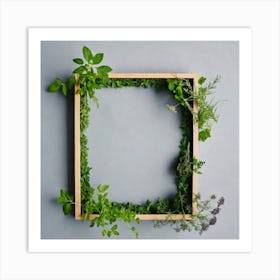 Frame With Herbs 5 Art Print