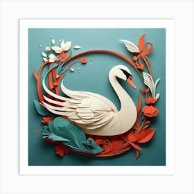 Minimalist, Swan 1 Art Print