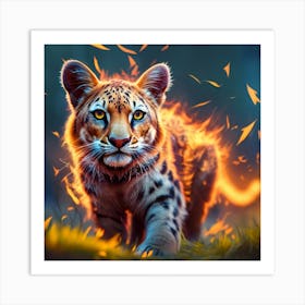 Fire Tiger Art Print