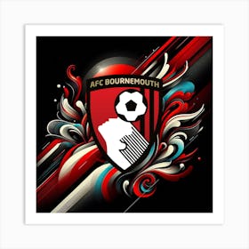 A.F.C. Bournemouth Logo Wall Arts 24 Art Print