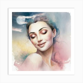 Woman'S Face 2 Art Print