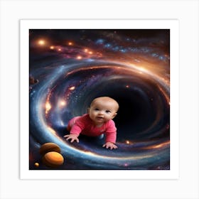 Space Baby Photo Art Print