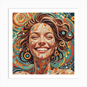 Mosaic Woman Art Print