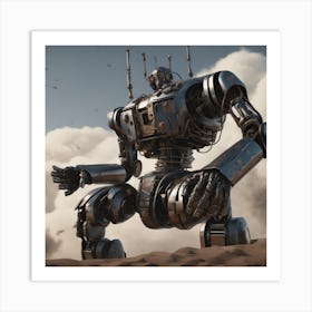 Robot In The Desert 5 Art Print