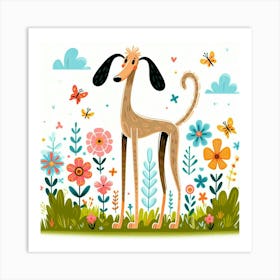 Illustration dog Art Print