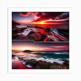 Sunset Over The Ocean 61 Art Print