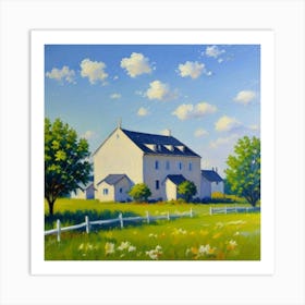 Architectural Delight Scenic Outdoor Simplicity White Farmhouse Art Print