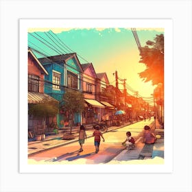 Suburban Bliss Art Print