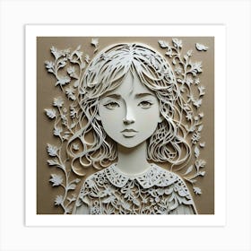 Portrait of a little girl Art Print