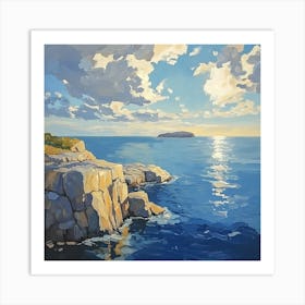 Sunrise Over Cliffs Art Print