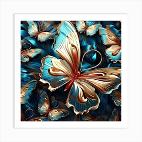 Butterfly Wallpaper 1 Art Print