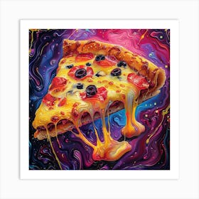 Psychedelic Pizza Art Print