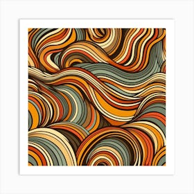 Abstract Wavy Pattern 1 Art Print