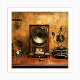 Antique Gramophone Art Print