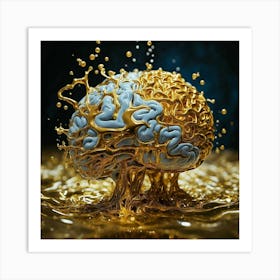 Brain In Water Art Print