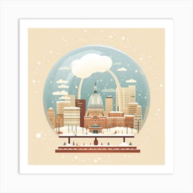 St Louis Missouri Usa Snowglobe Art Print