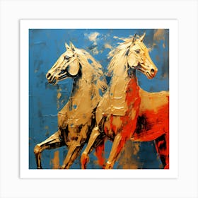 Two Horses Art Print