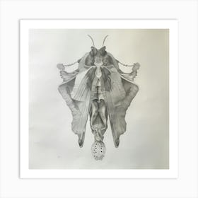 Moth Drawing Art Print