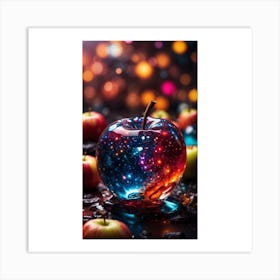 Galaxy Apple Art Print