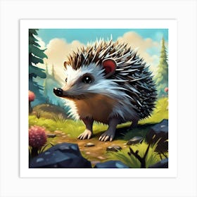 Hedgehog By Blackroselover Dh1ver6 Art Print