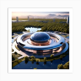 Futuristic Building 1 Art Print