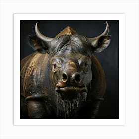 Bull With Horns Art Print