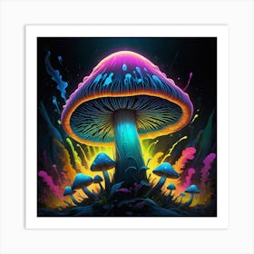 Mushroom Painting Art Print