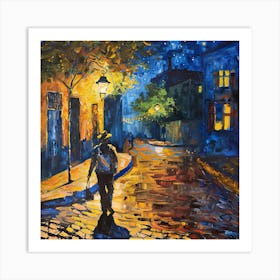 Van Gogh Style. Night Watchman at Arles Series 2 Art Print