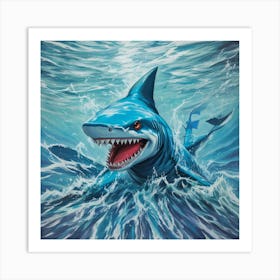 Shark In The Ocean Art Print