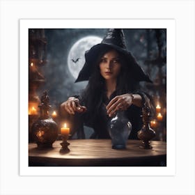 Witch In A Witch Hat Art Print