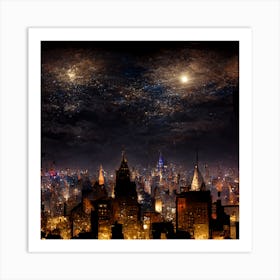 Tim Burton City Art Print