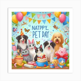 Happy Pet Day 1 Art Print